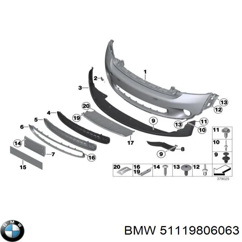 Купити 51119806063 BMW Буфер (бампер) передній