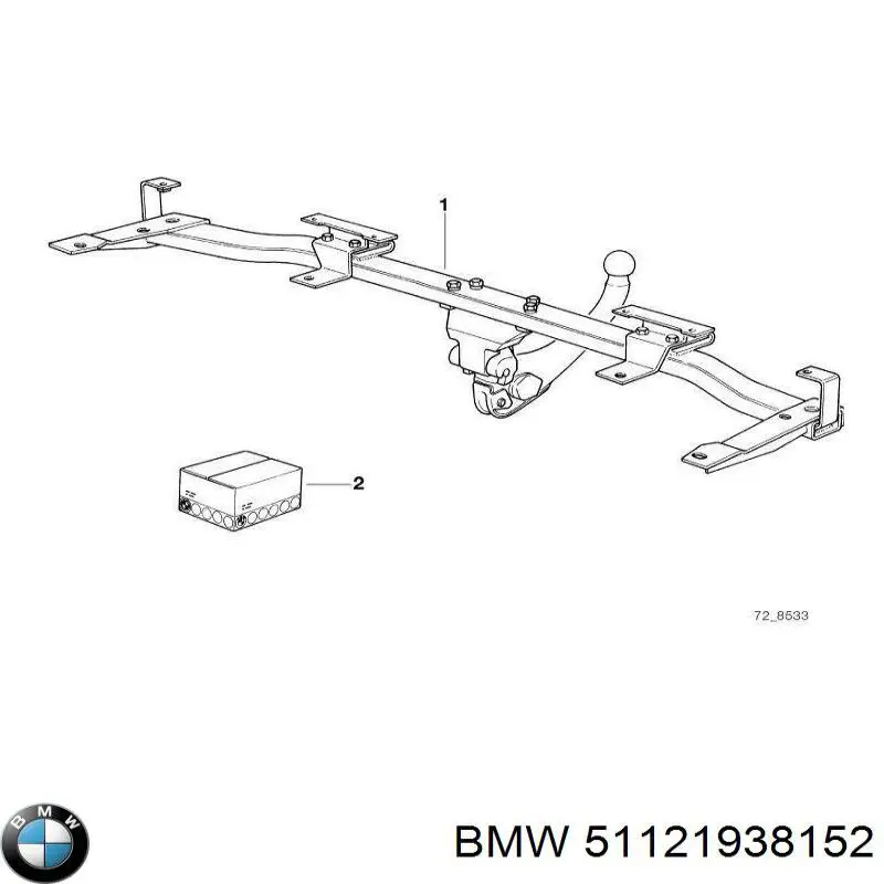 51121938152 BMW Накладка заднього скла