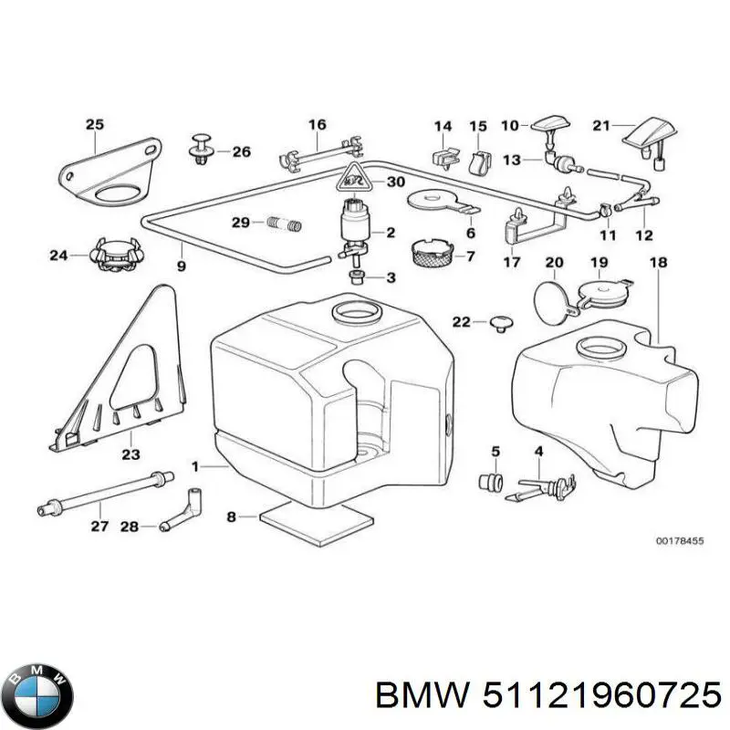 Молдинг заднього бампера, лівий 51128135487 BMW