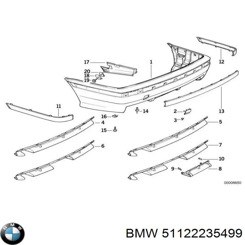 Кожух бампера заднього 4max 5506000060952P ціна, від 150.21 USD