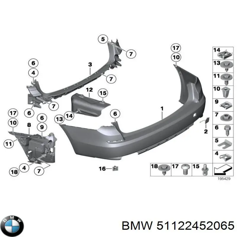  BMW 51122452065 ціна, від 18.42 USD