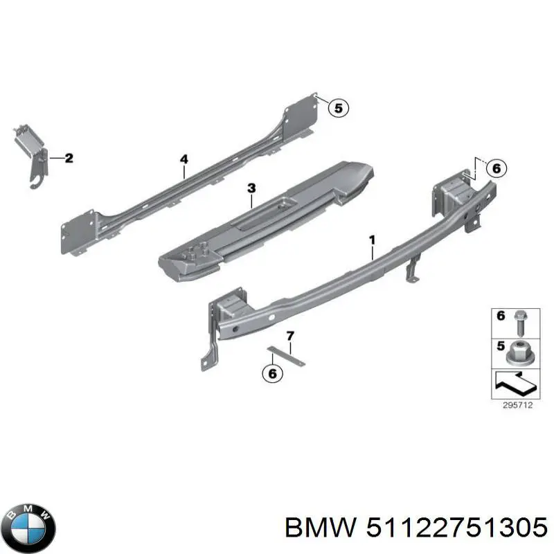 51122751305 BMW Шина бампера заднього