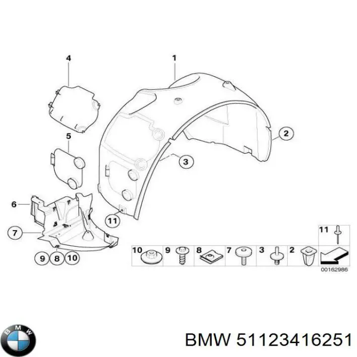  BMW 51123416251 ціна, від 60.80 USD