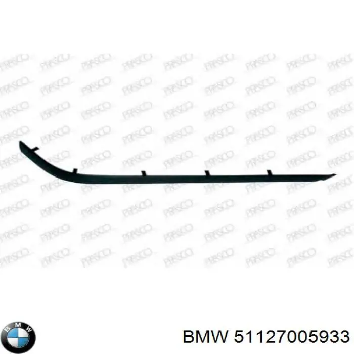 51127005933 BMW Молдинг заднього бампера, лівий