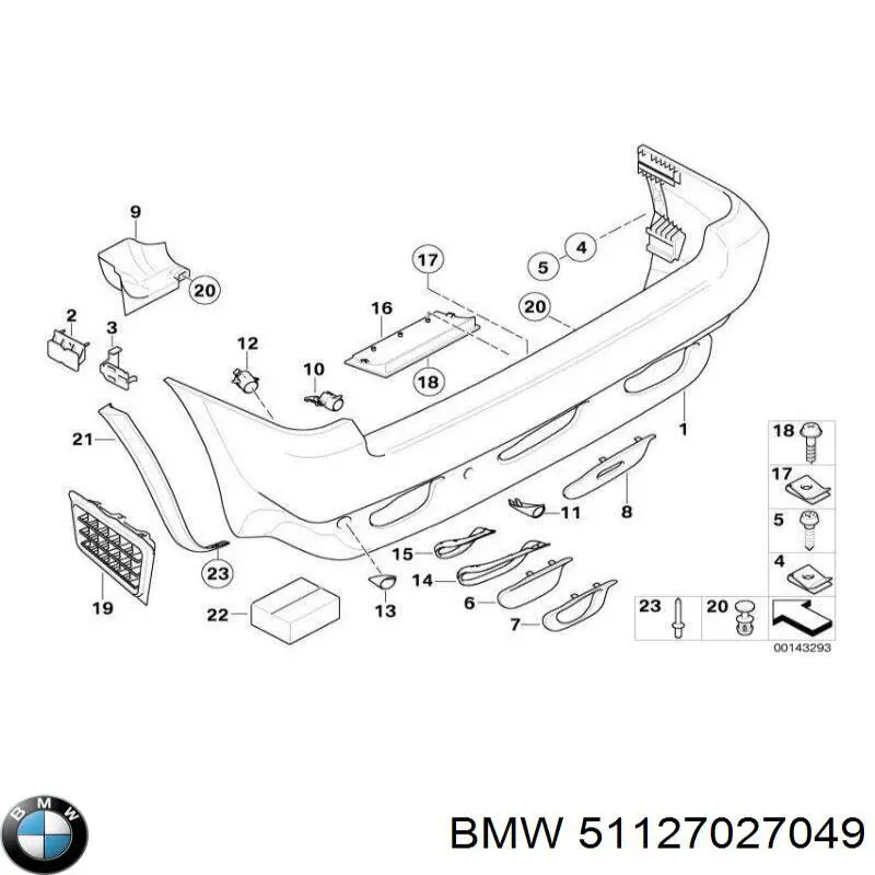 Купити 51127027049 BMW Задній бампер
