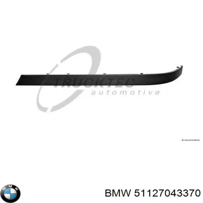 51127043370 BMW Молдинг заднього бампера, правий