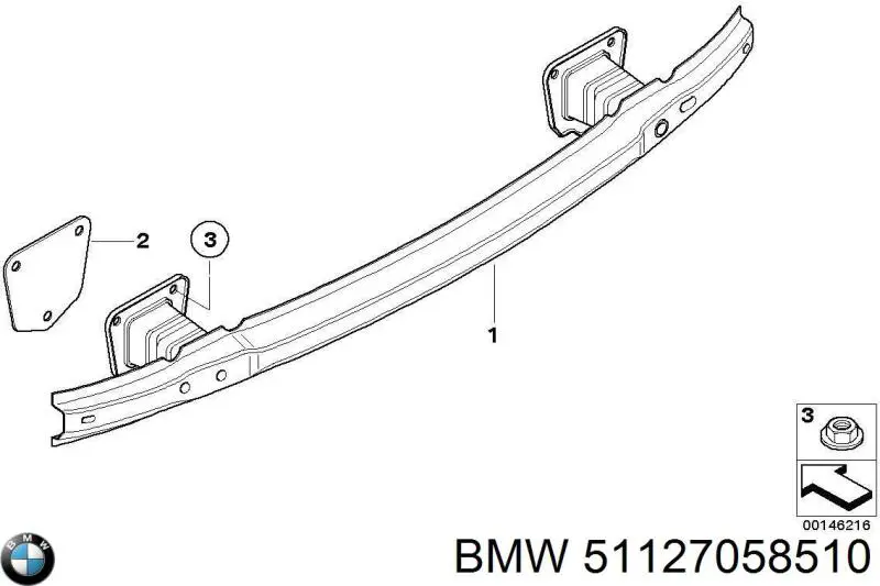 Купити 51127058510 BMW Буфер бампера заднього