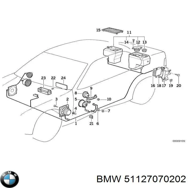 51127070202 BMW заставна гайка під саморіз