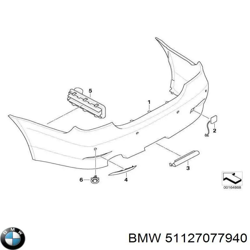 Бампер задній 51127077940 BMW