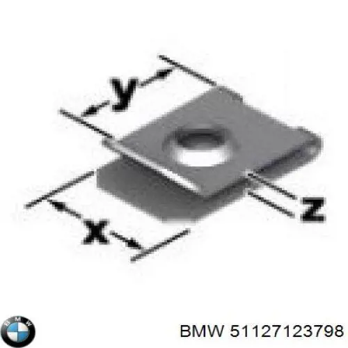 Кронштейн бампера заднього, правий BMW 51127123798 ціна, від 54.13 USD