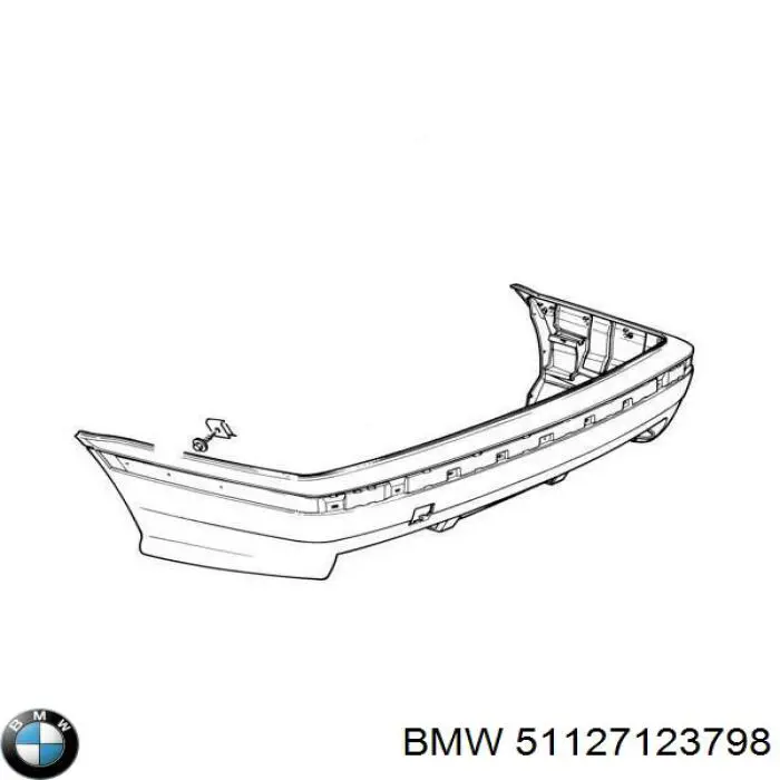 Купити 51127123798 BMW Кронштейн бампера заднього, правий