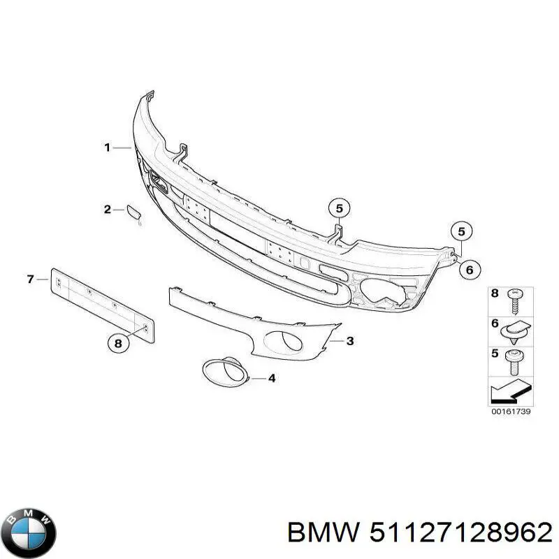 51127128962 BMW Буфер (бампер) задній