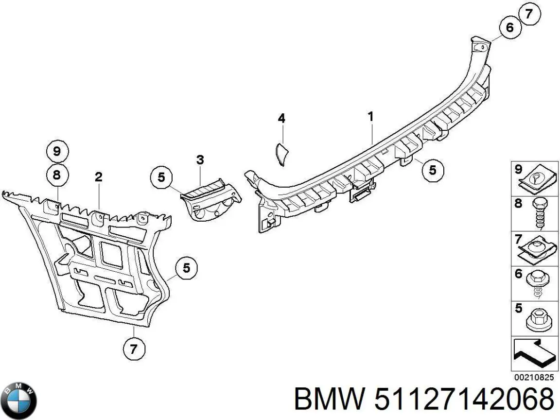 Праве бічне дзеркало BMW 51127142068 ціна, від 8.34 USD