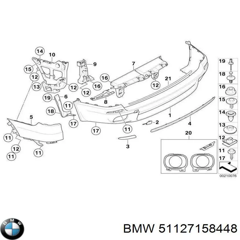 Купити BF0113360002 Bapmic Заглушка бампера буксирувального гака, задня