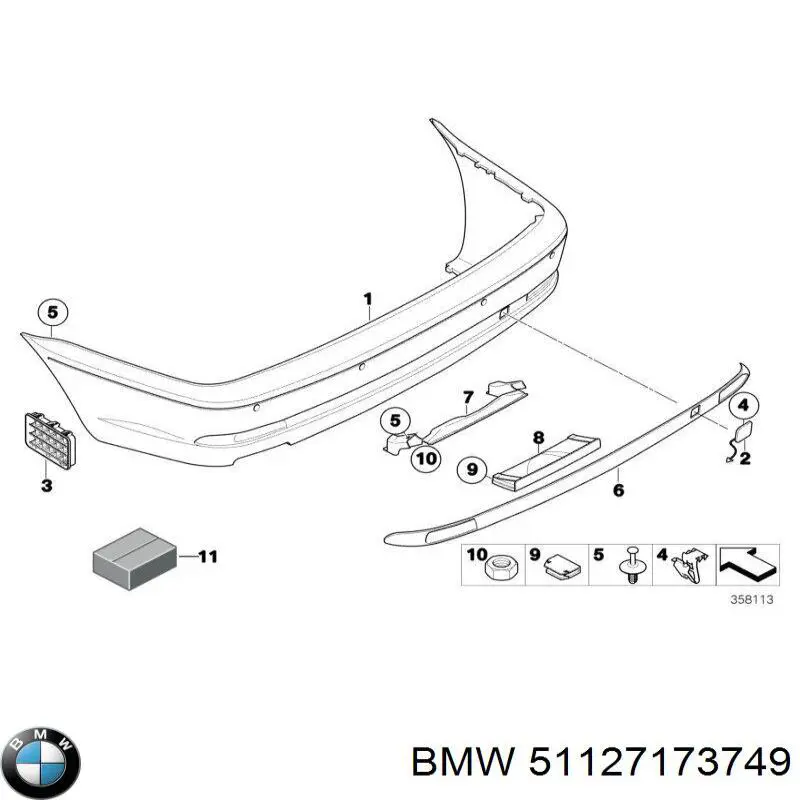  BMW 51127173749 ціна, від 11.84 USD