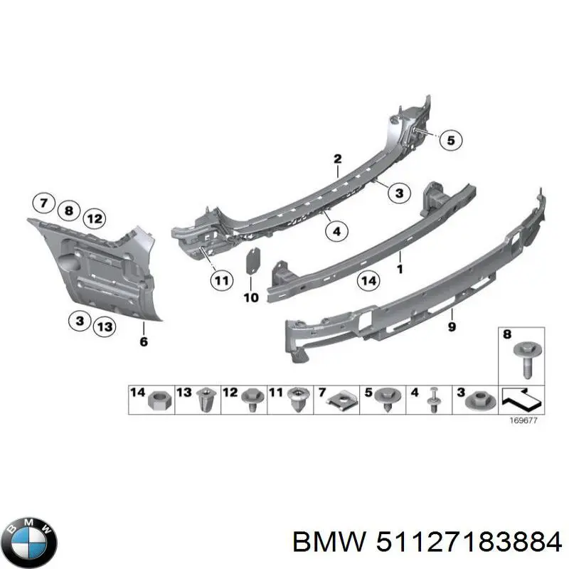 Балка бампера заднього BMW 7 седан (F01, F02, F03, F04) (2008 - 2015) ціна, від 85.04 USD