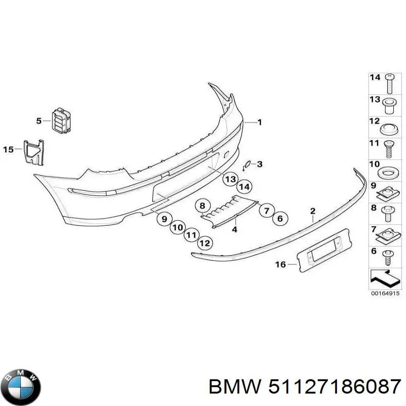 Купити 51127186087 BMW Задній бампер