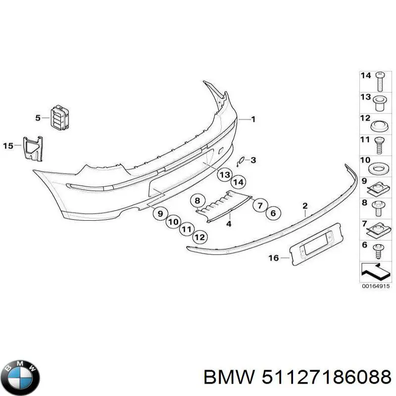  BMW 51127186088 ціна, від 108.28 USD