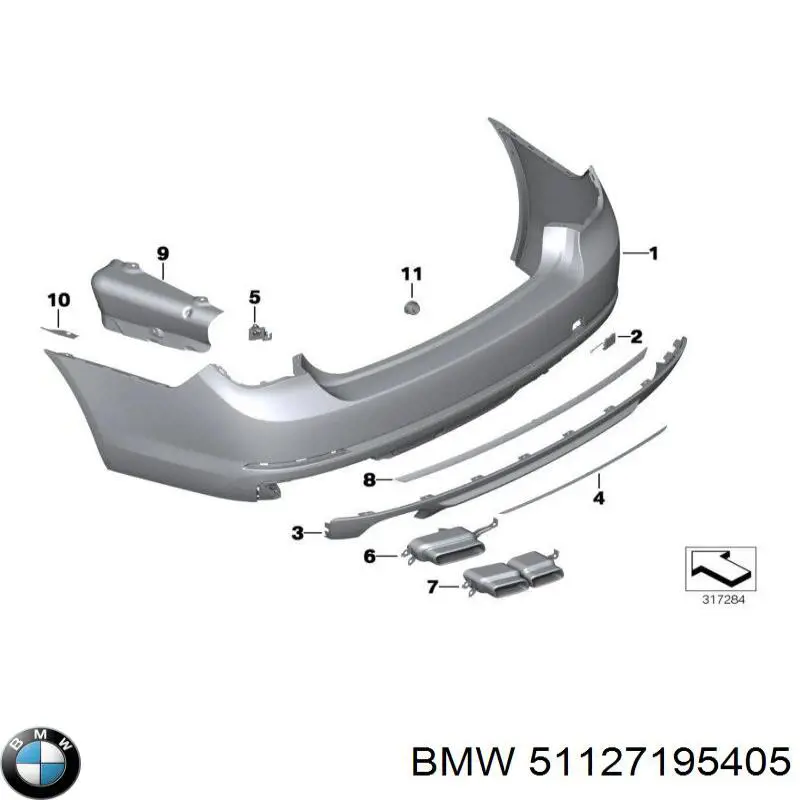 Купити 51127195405 BMW Насадка на глушник