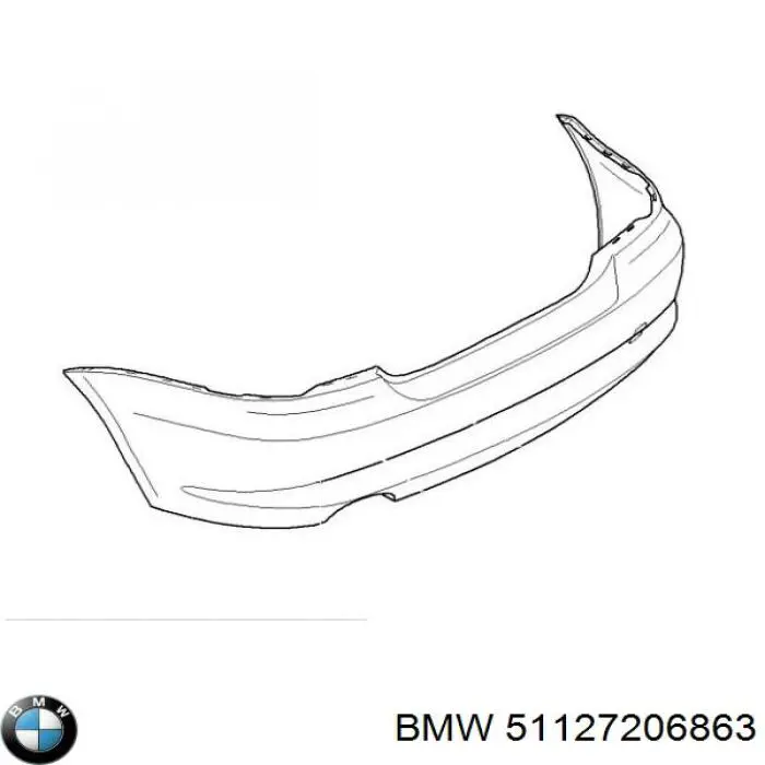 Кожух бампера заднього BMW 51127206863 ціна, від 142.13 USD