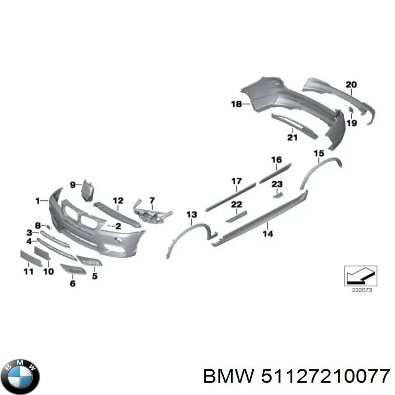 Кронштейн бампера заднього, зовнішній лівий на BMW X3 (F25)