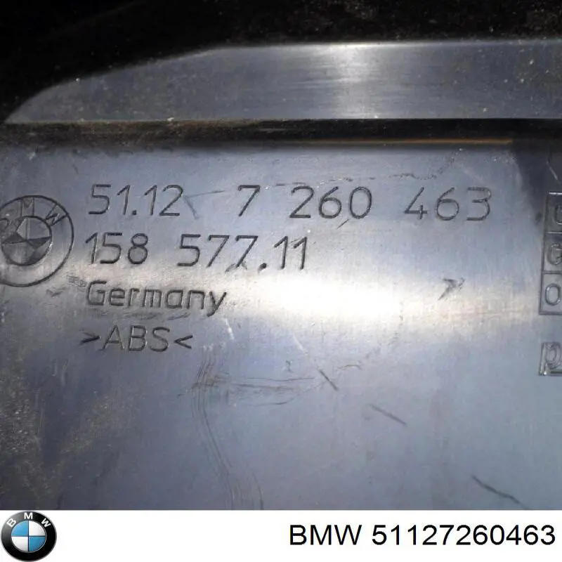 51127260463 BMW Направляюча заднього бампера, ліва