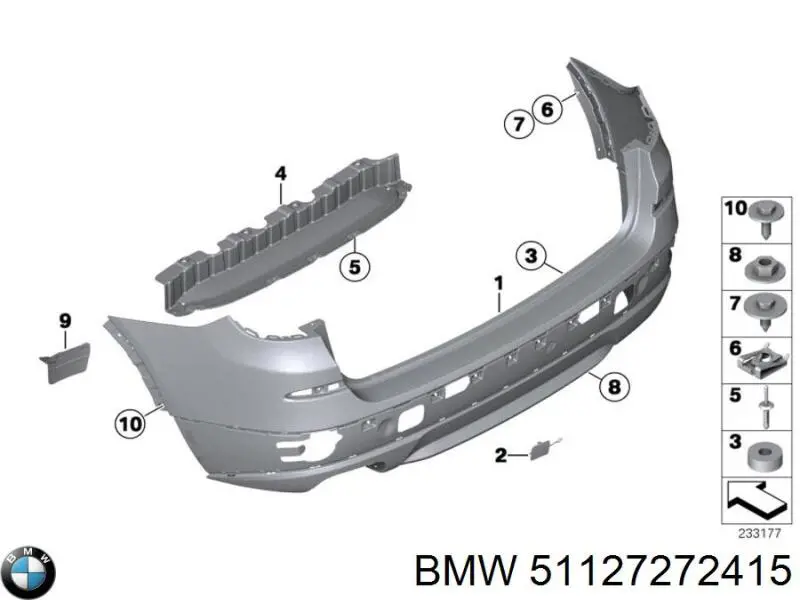 7055163 Autotechteile Заглушка бампера буксирувального гака, задня