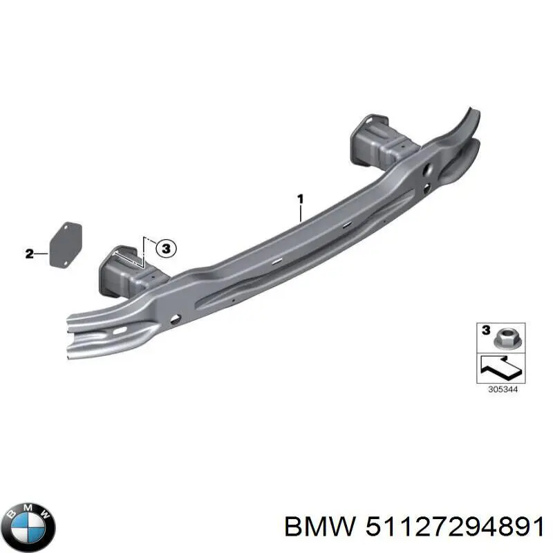 Купити 51127294891 BMW Буфер бампера заднього