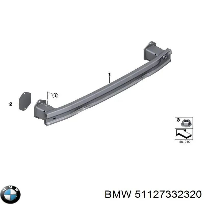 51127332320 BMW Шина бампера заднього