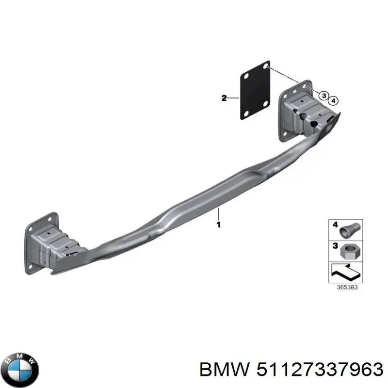 Буфер бампера заднього на BMW X6 (F16)
