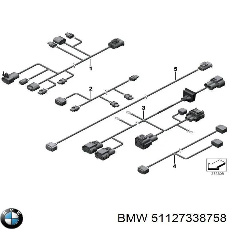 Кронштейн бампера заднього, правий BMW 51127338758 ціна, від 50.66 USD