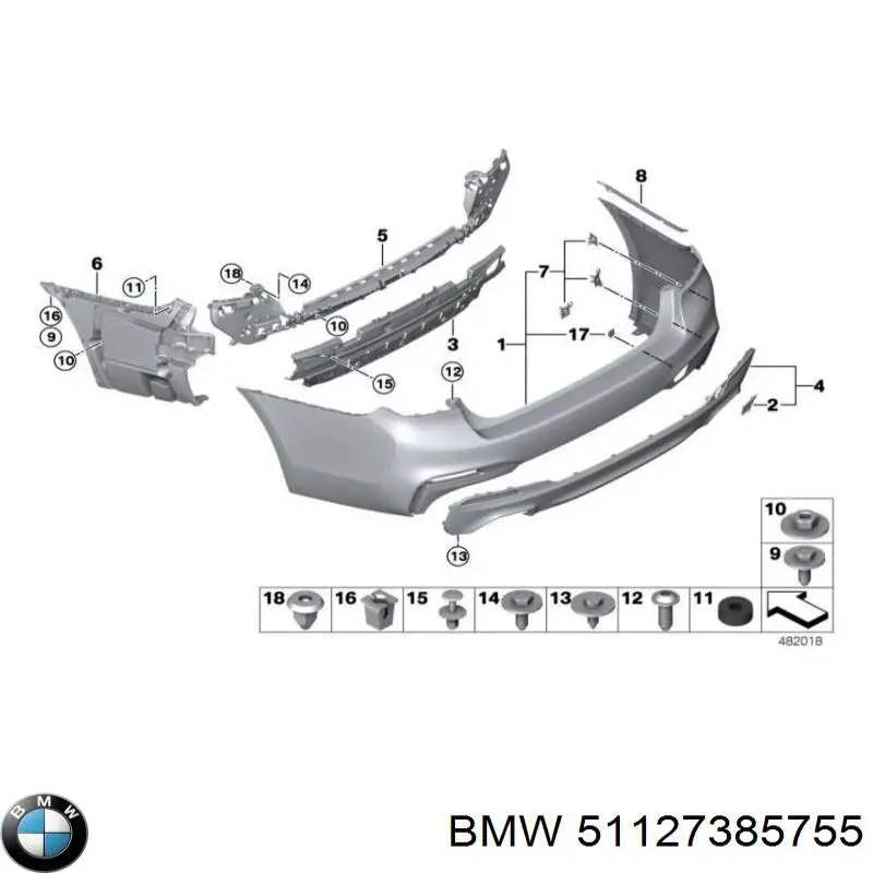  BMW 51127385755 ціна, від 9.91 USD