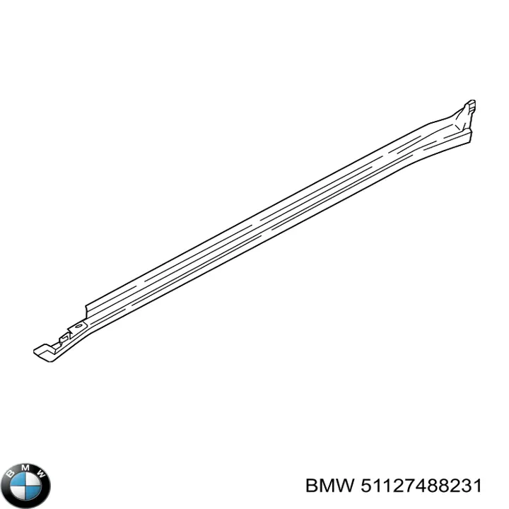 51127488231 BMW Накладка зовнішня (молдинг) порога, лівий