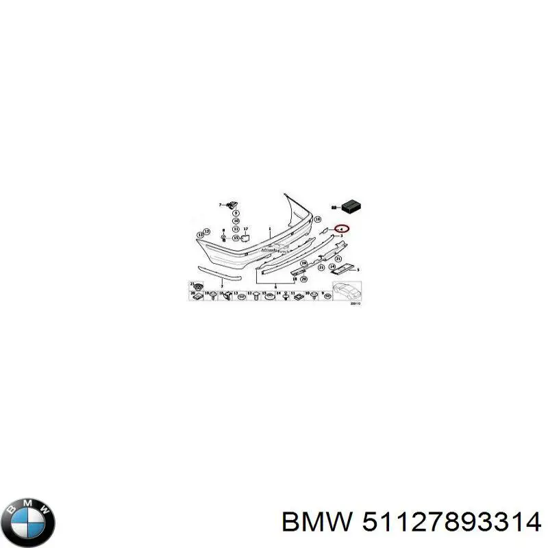 7115193 Autotechteile Заглушка бампера буксирувального гака, задня