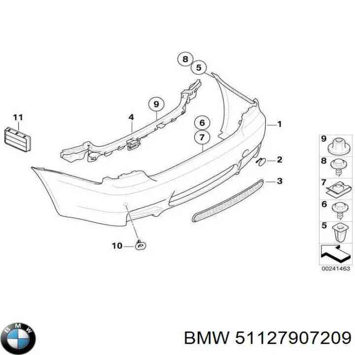 Бампер задній 51127907209 BMW