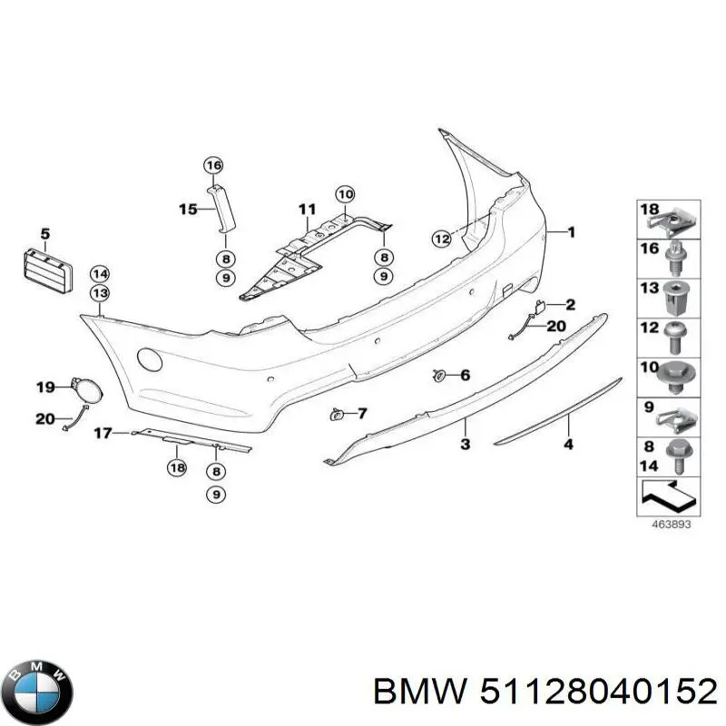 51128040152 BMW Решітка радіатора