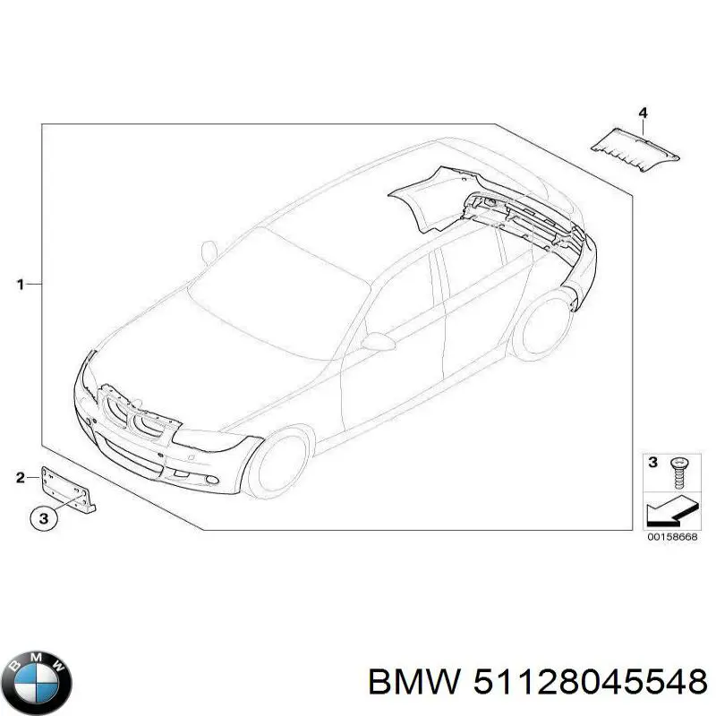 Кожух бампера заднього BMW 51128045548 ціна, від 686.86 USD