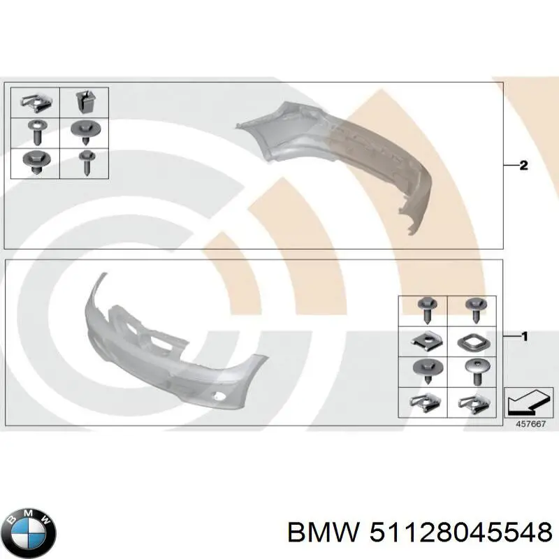 Задній бампер 51128045548 BMW