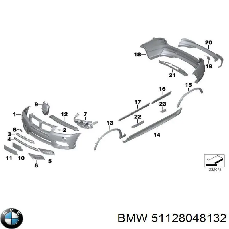 Бампер задній, нижня частина BMW 8048132 ціна, від 38.09 USD