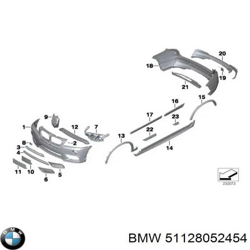 51128052454 BMW Буфер (бампер) задній