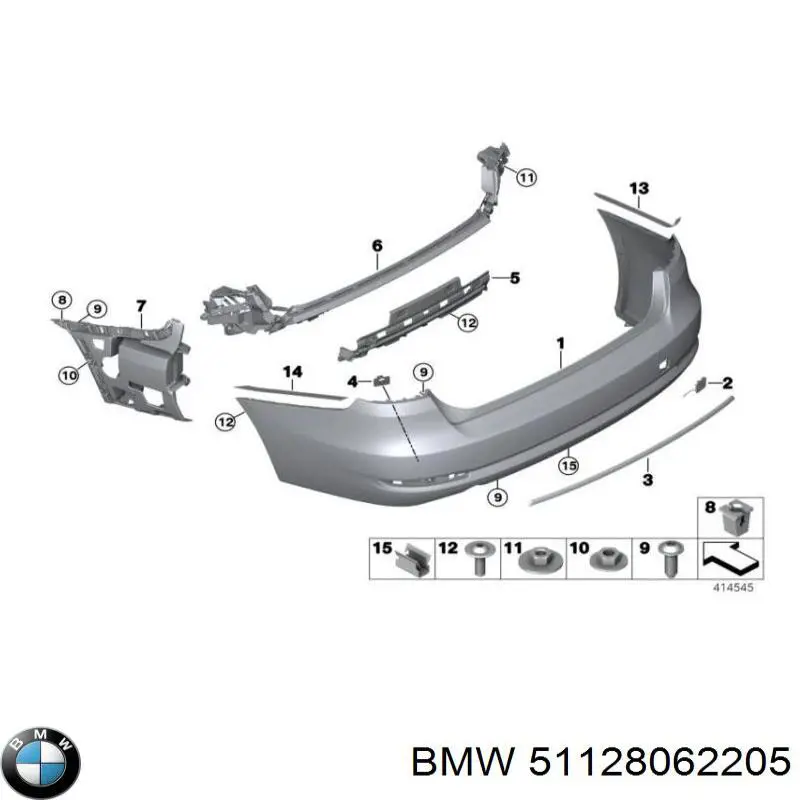 51128062205 BMW Бампер задній, нижня частина
