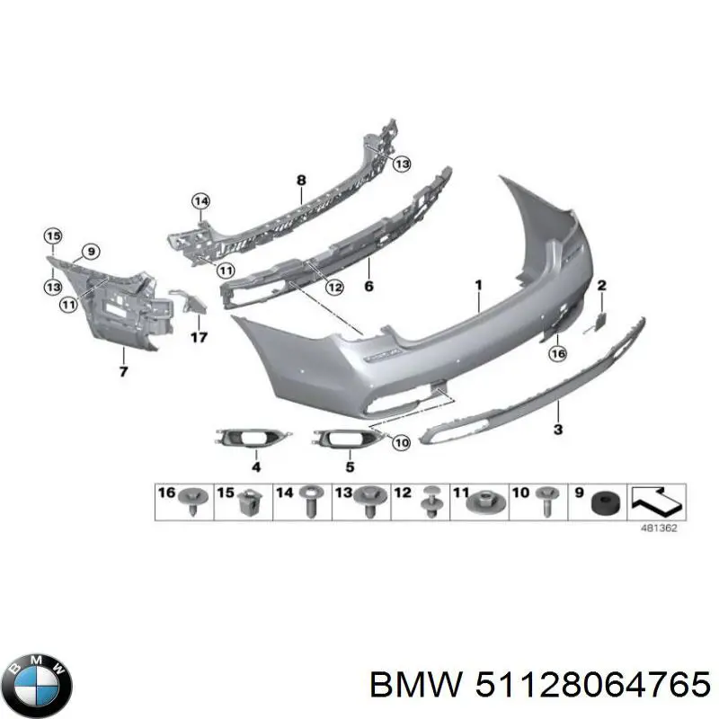  BMW 51128064765 ціна, від 17.55 USD