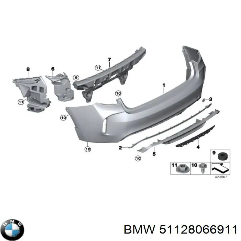 Задній бампер 51128066911 BMW