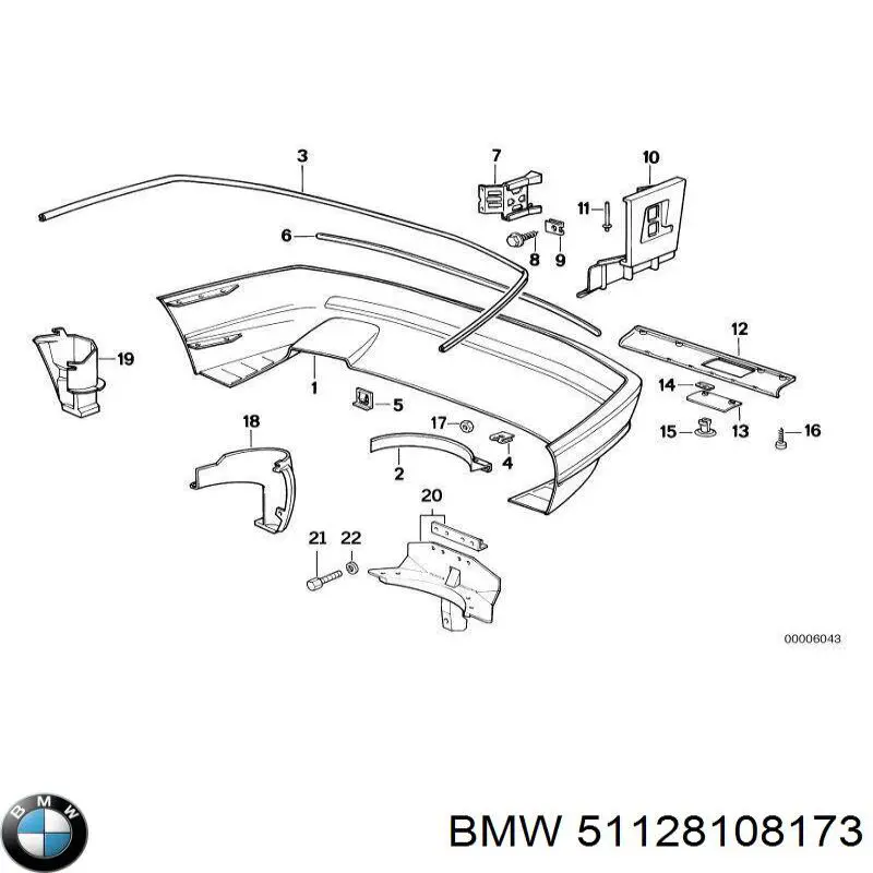 Задній бампер 51128108173 BMW
