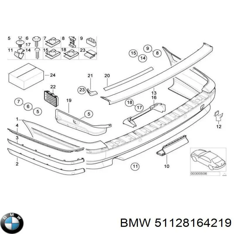 Купити Задній бампер BMW 5  E39