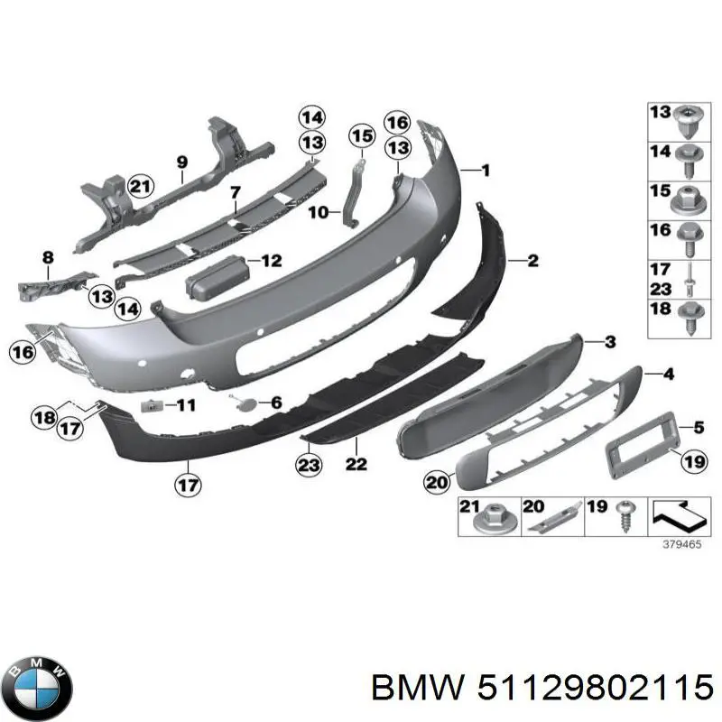 Купити 51129802115 BMW Направляюча заднього бампера, ліва