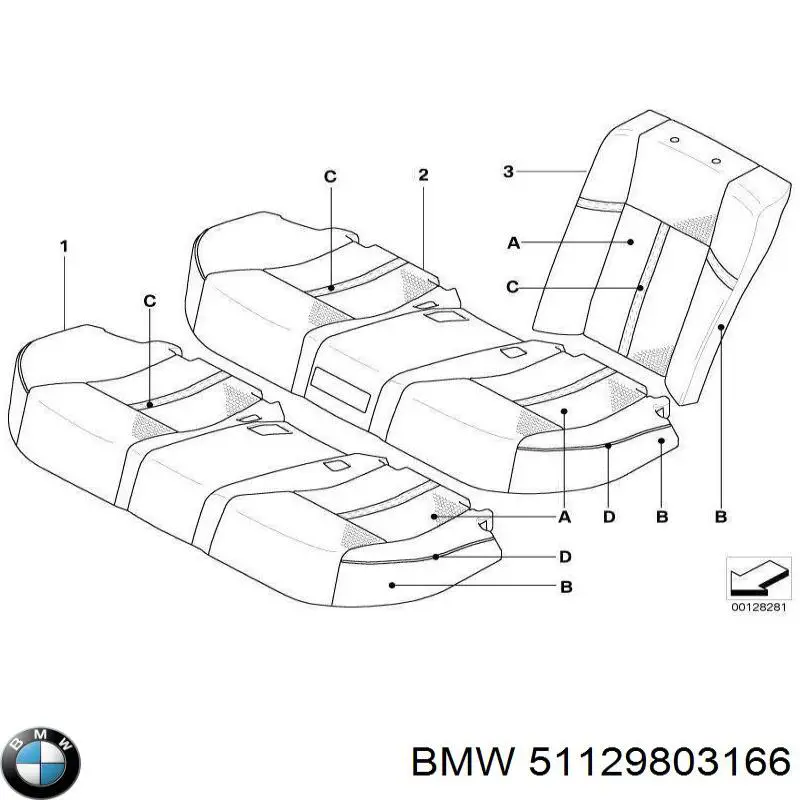 Кріплення заднього номера автомобіля BMW 51129803166 ціна, від 53.20 USD