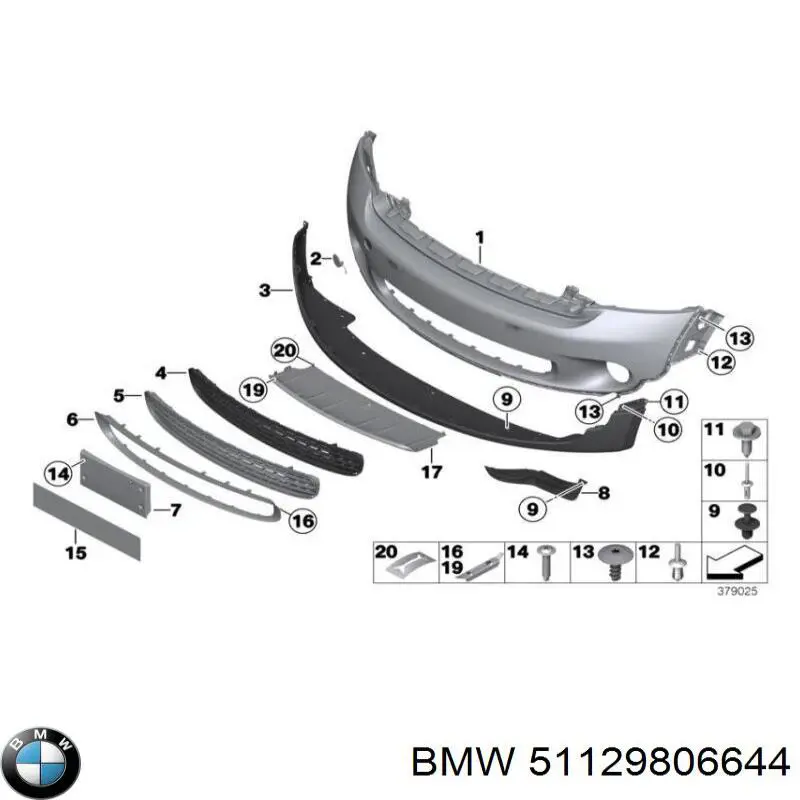 51129806644 BMW Буфер (бампер) задній