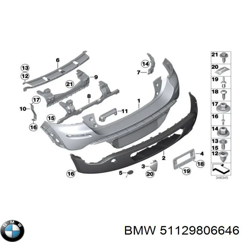 Купити 51129806647 BMW Задній бампер
