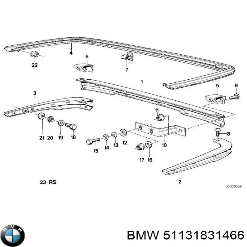 Молдинг передньої правої двері, нижній BMW 51131831466 ціна, від 163.14 USD
